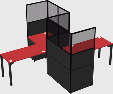 L-shape cubicles