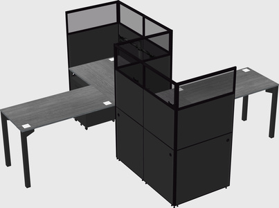 L-shape cubicles