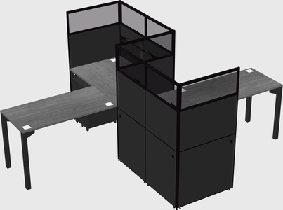 L-shape cubicles