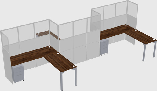 L-shape cubicles