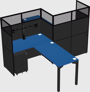 L-shape cubicles