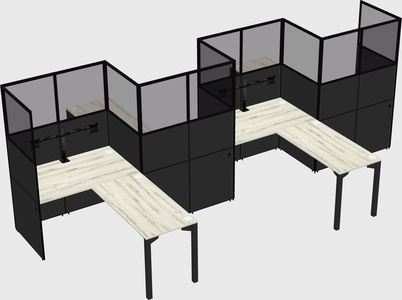 L-shape cubicles