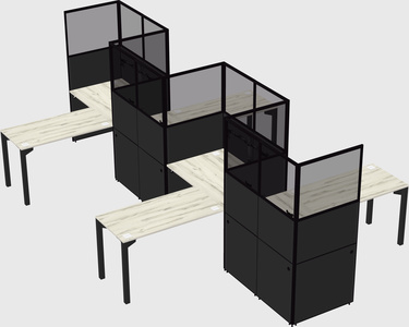 L-shape cubicles