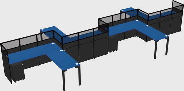 L-shape cubicles