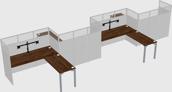 L-shape cubicles