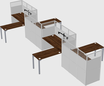 L-shape cubicles