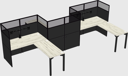 L-shape cubicles
