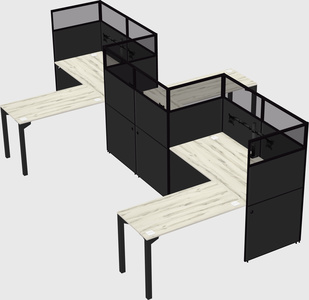 L-shape cubicles