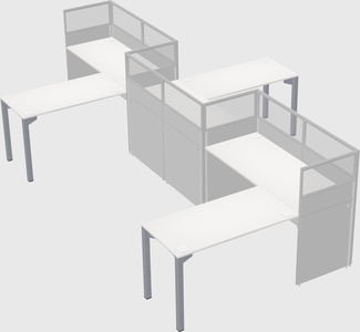 L-shape cubicles