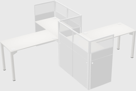 L-shape cubicles