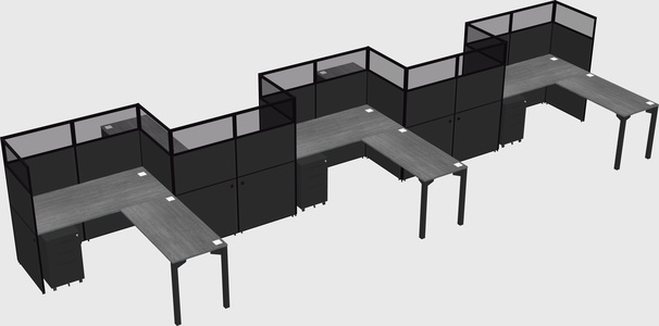 L-shape cubicles