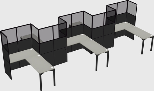 L-shape cubicles