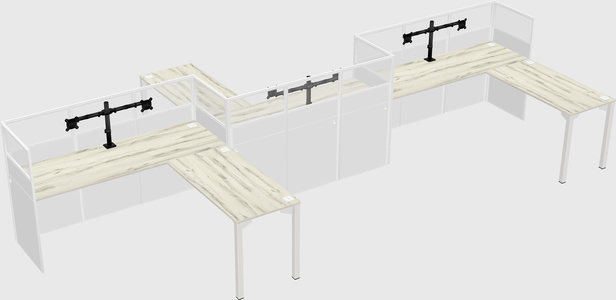 L-shape cubicles