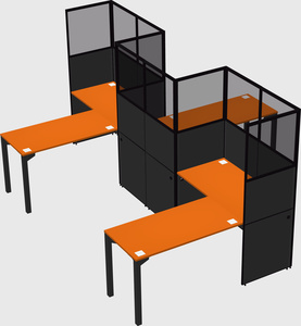 L-shape cubicles