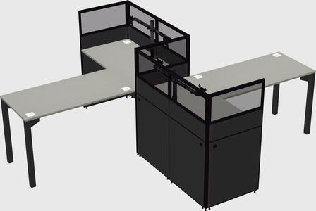 L-shape cubicles