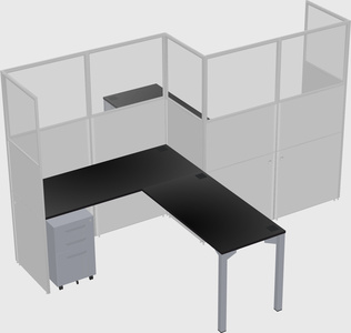 L-shape cubicles