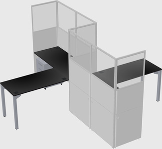 L-shape cubicles