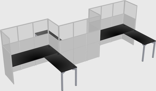 L-shape cubicles