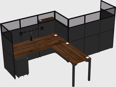L-shape cubicles