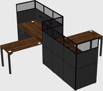 L-shape cubicles