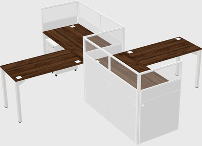 L-shape cubicles
