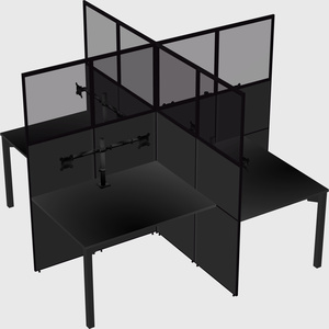 Quad office cubicles