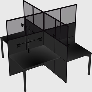 Quad office cubicles