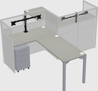 L-shape cubicles