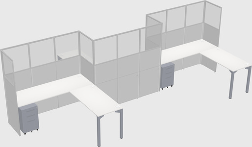 L-shape cubicles