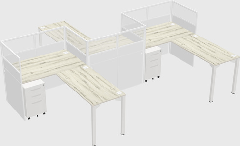L-shape cubicles