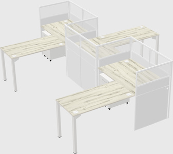 L-shape cubicles