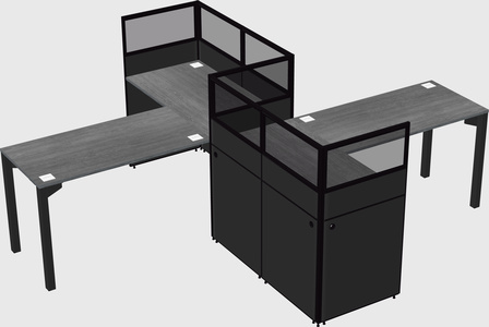 L-shape cubicles