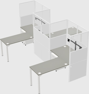 L-shape cubicles