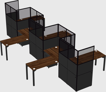 L-shape cubicles
