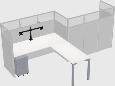 L-shape cubicles