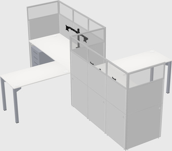 L-shape cubicles