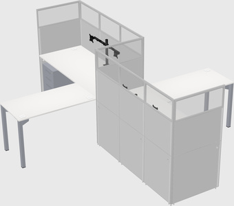 L-shape cubicles