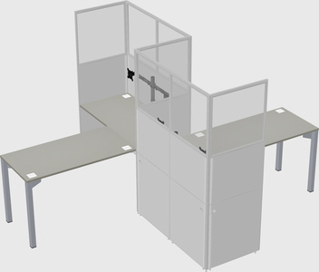 L-shape cubicles