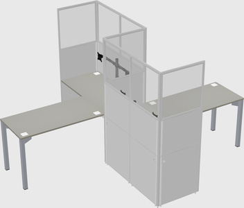 L-shape cubicles