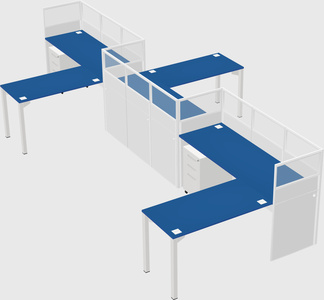 L-shape cubicles