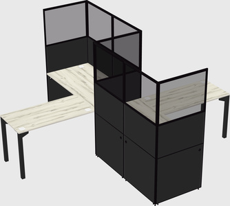 L-shape cubicles