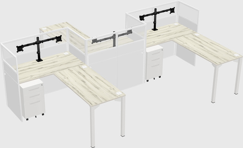 L-shape cubicles
