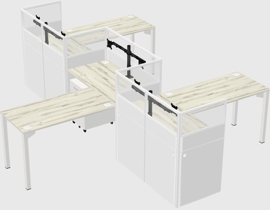 L-shape cubicles
