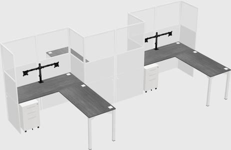 L-shape cubicles