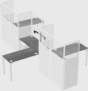L-shape cubicles