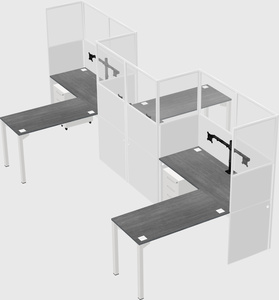 L-shape cubicles