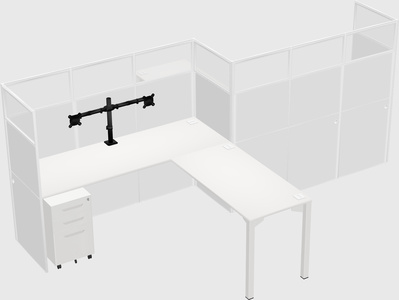 L-shape cubicles