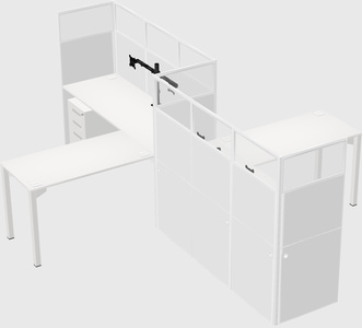 L-shape cubicles