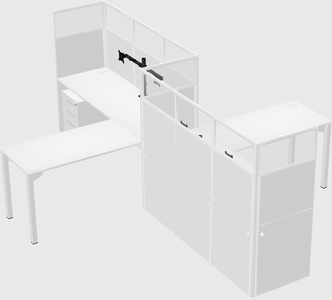 L-shape cubicles