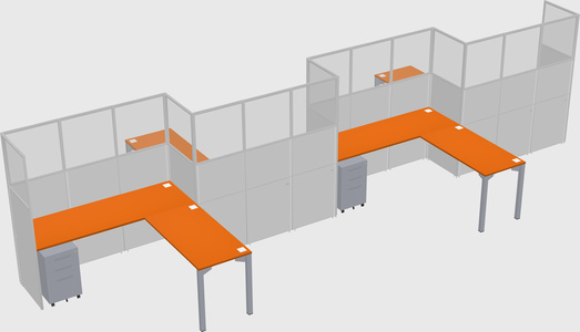 L-shape cubicles
